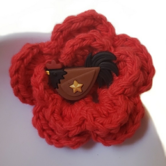 Rooster Plastic Stove Oven Spoon Set-Handmade - Picture 3 of 5